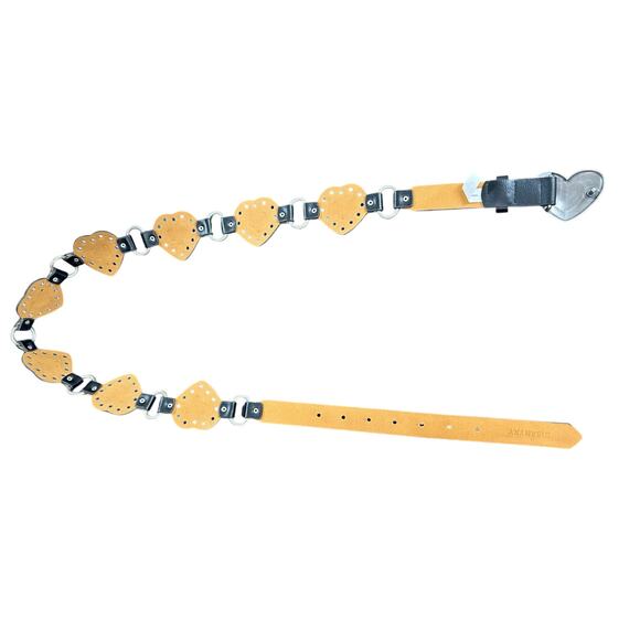 Womens XL- Heart Silver Tone Western Belt- 38-44" adjustable rodeo festival - Picture 2 of 5